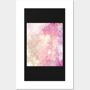 Pink,Cream and Purple Galaxy Marble Effect Design Posters and Art